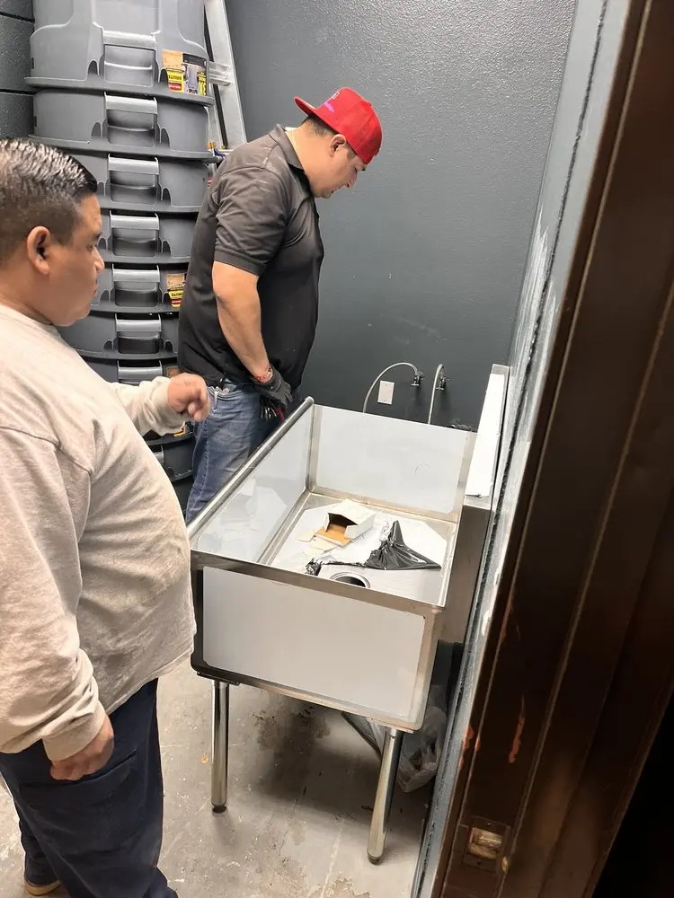 Commercial plumbing and sink installation in Farmersville
